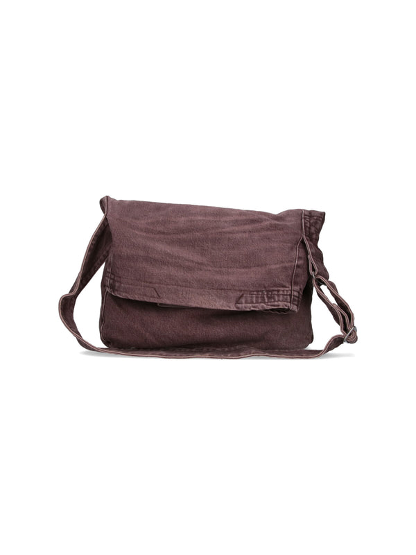 Our Legacy 80% Organic Cotton crossbody bag in brown