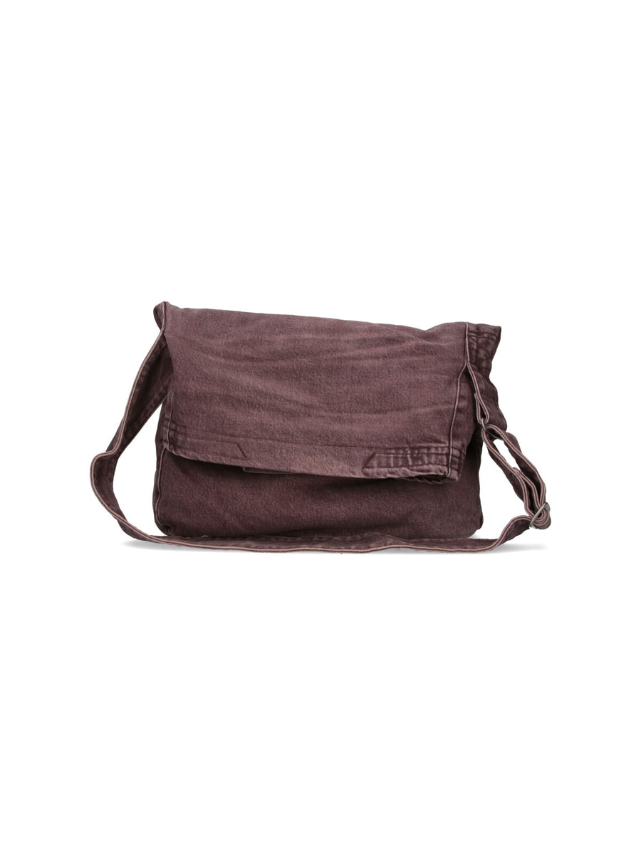 Our Legacy 80% Organic Cotton crossbody bag in brown