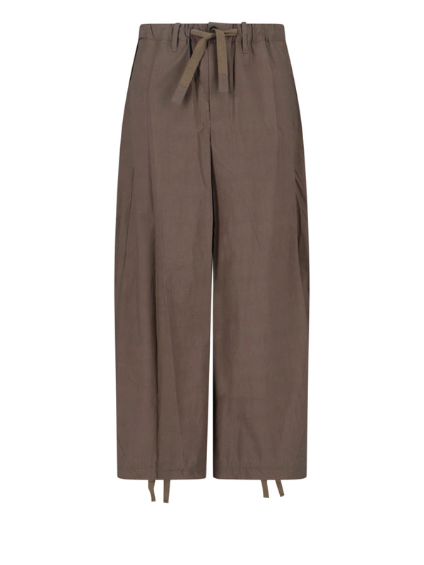 Sacai 100% Cotton trousers in beige
