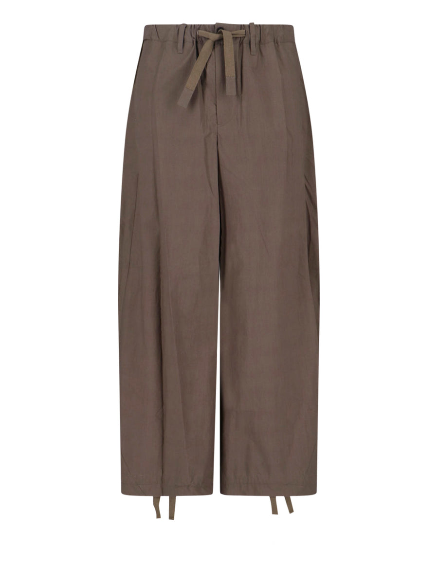Sacai 100% Cotton trousers in beige