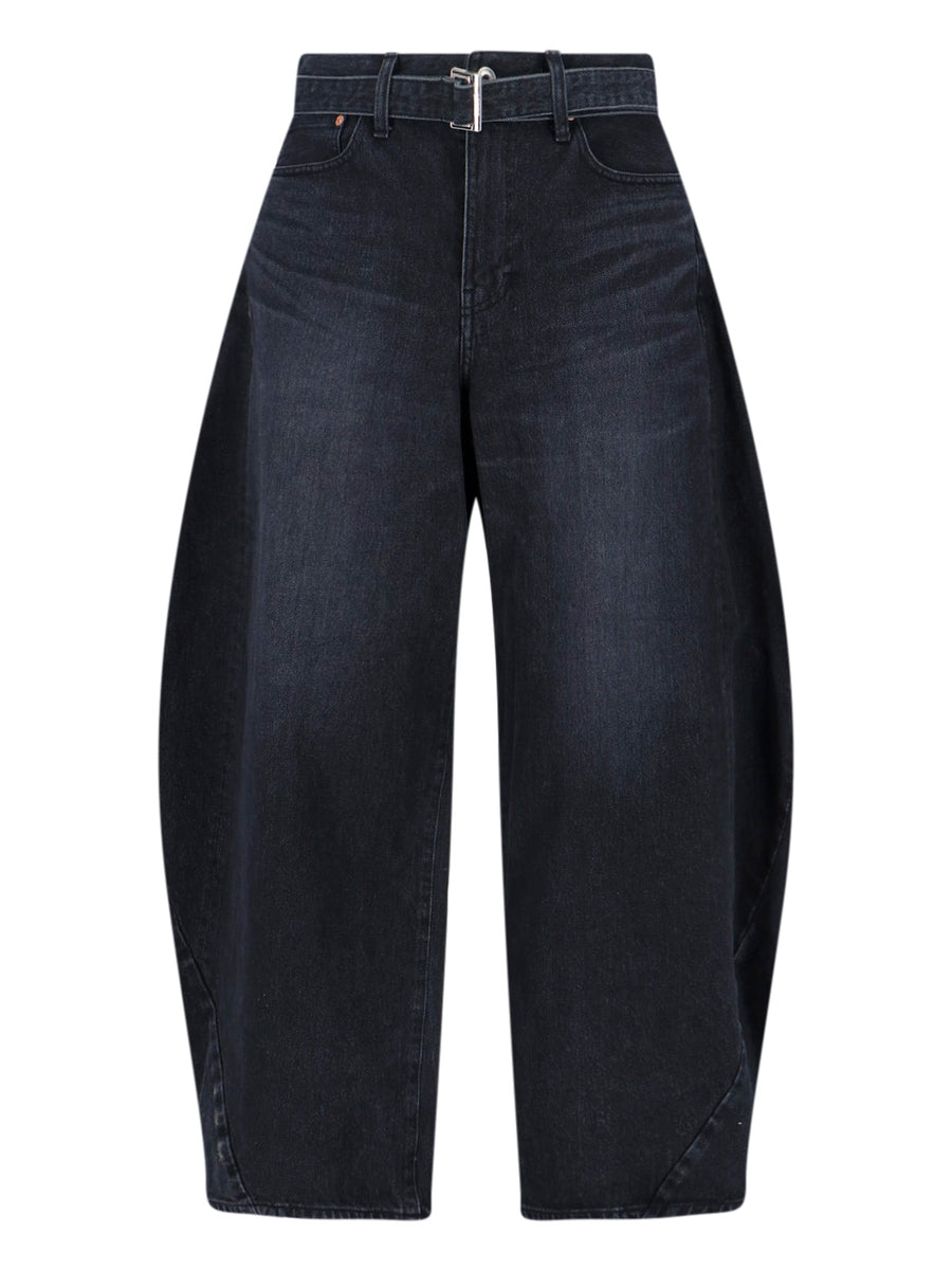 Sacai 100% Cotton jeans in black