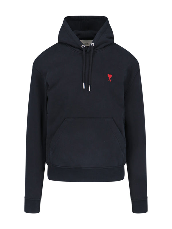 AMI Paris 100% Cotton hoodie in black