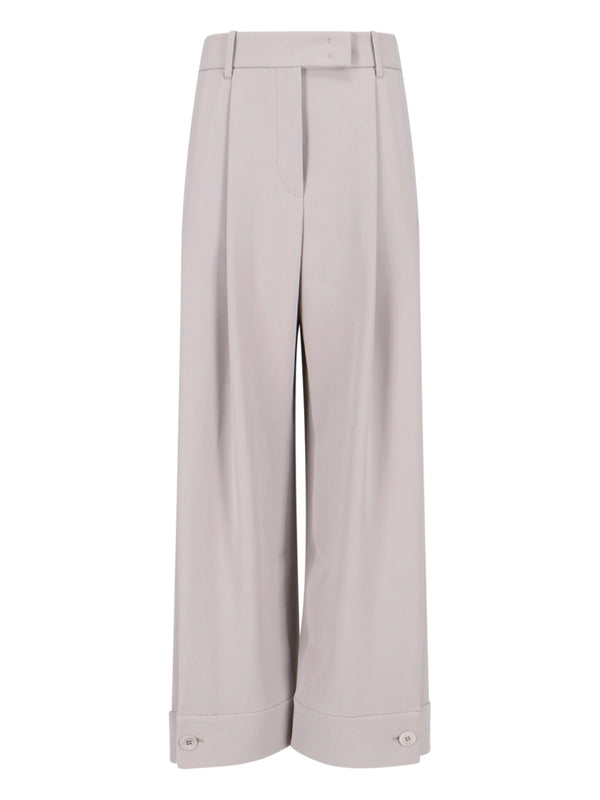 Giorgio Armani 100% silk trousers in beige