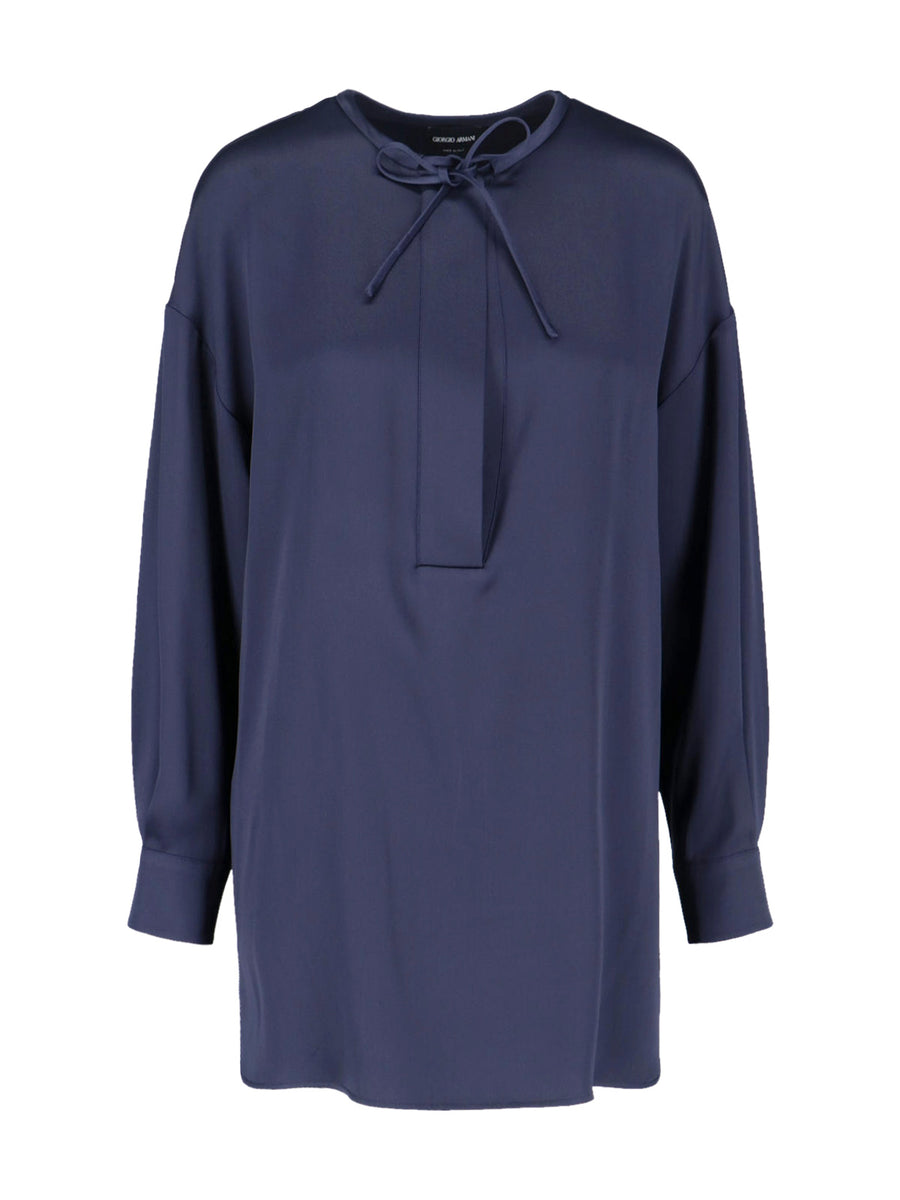 Giorgio Armani 100% silk blouse in navy
