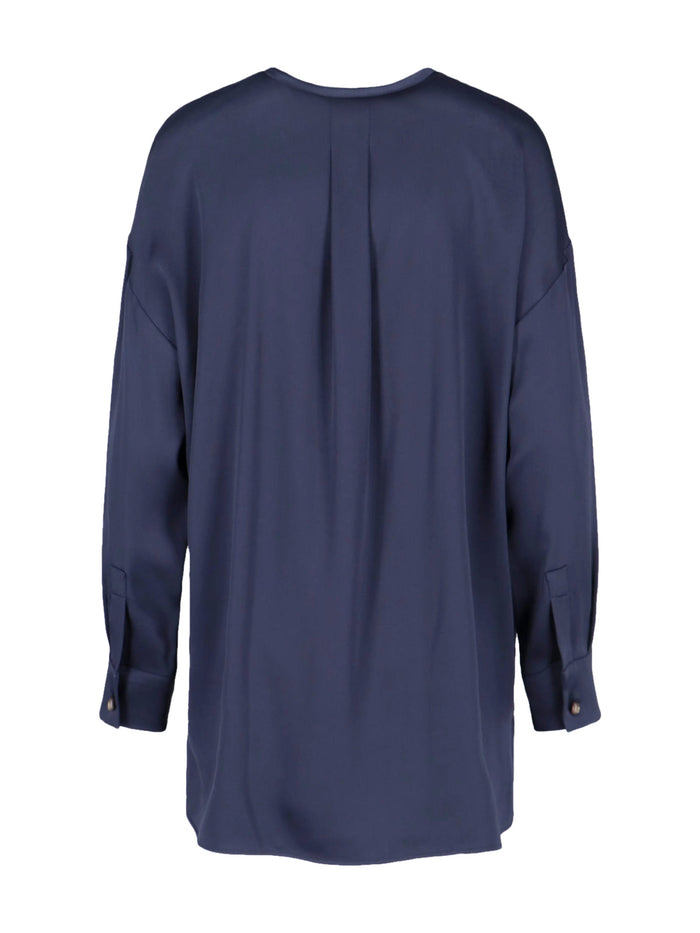 Giorgio Armani Shirts Blue Silk