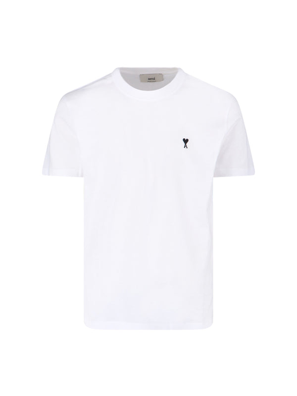 AMI Paris 100% Cotton t-shirt in white