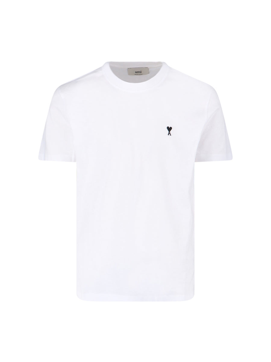 AMI Paris 100% Cotton t-shirt in white