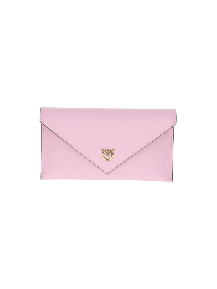 Pinko 92% Leather clutch in pink