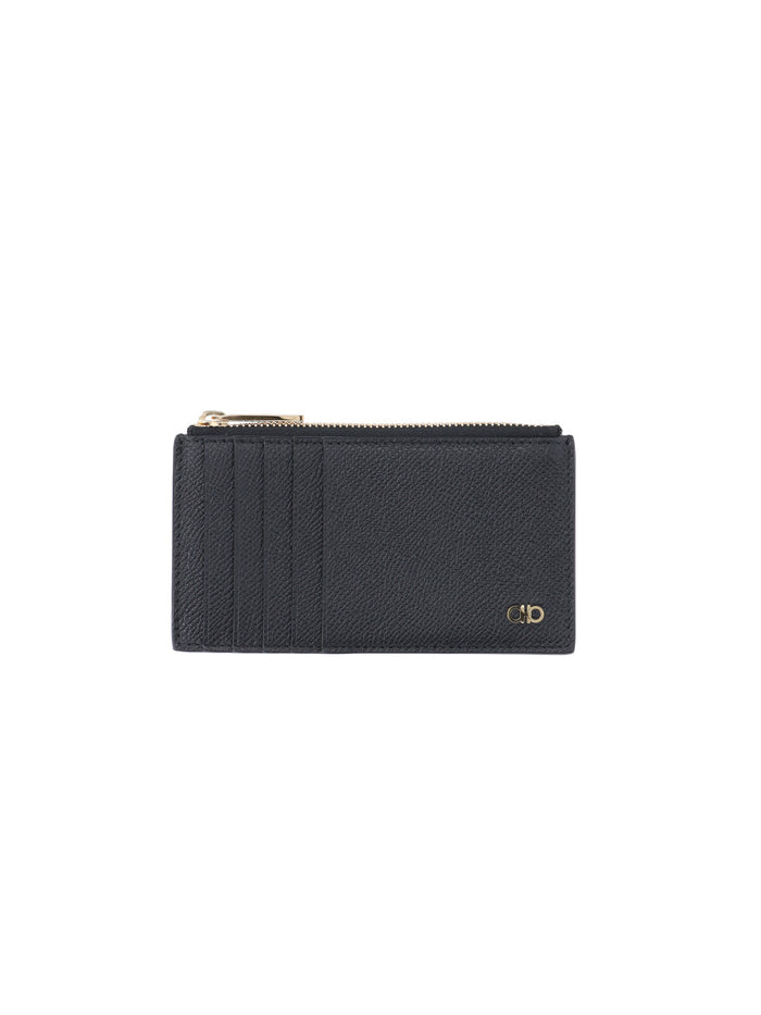 Ferragamo Wallets Black Calf Leather