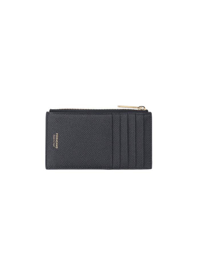 Ferragamo Wallets Black Calf Leather