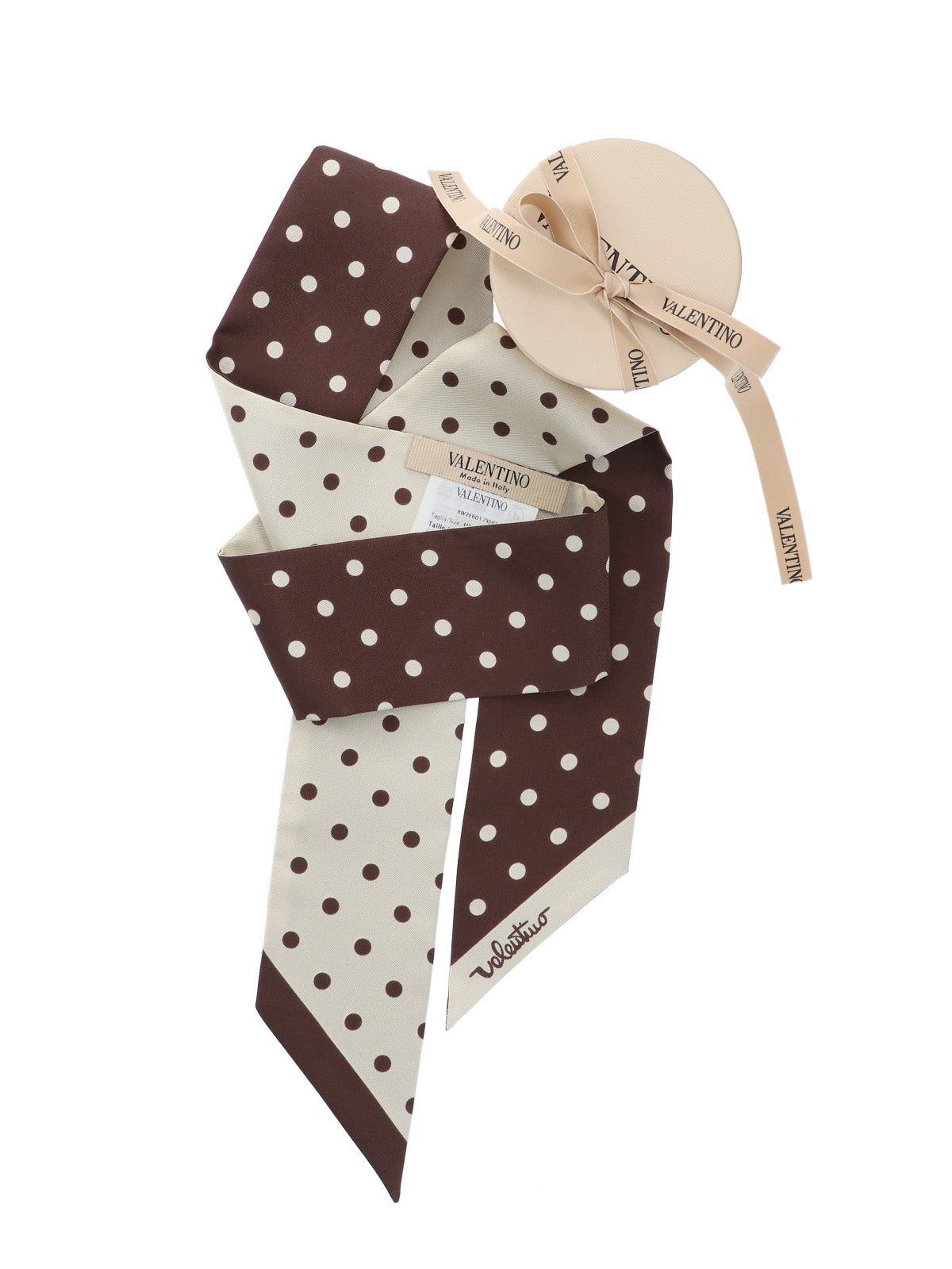 Valentino Garavani Scarfs Brown Silk