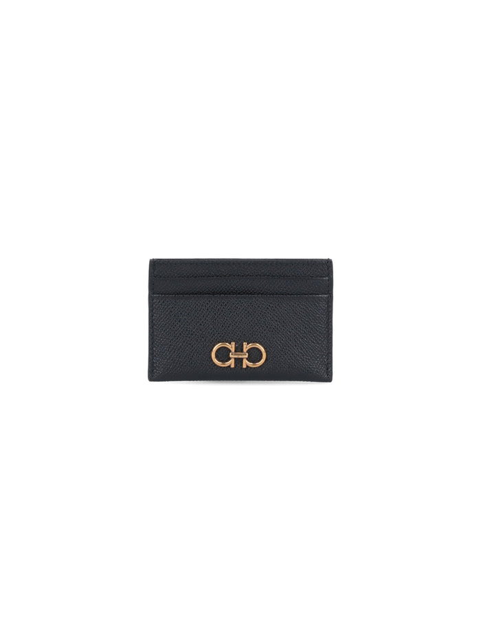 Ferragamo Wallets Black Calf Leather