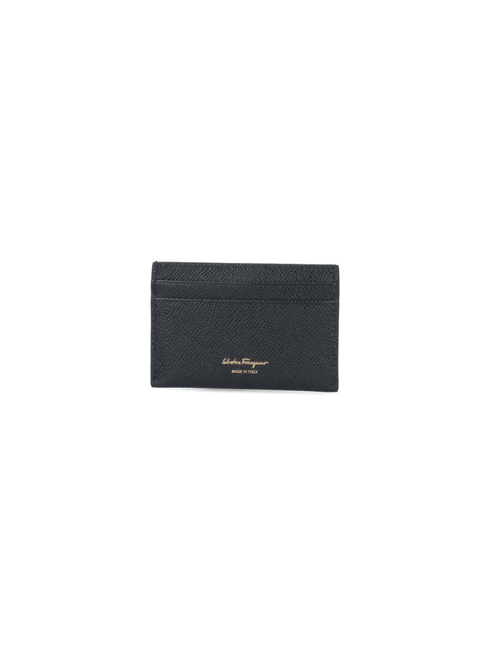 Ferragamo Wallets Black Calf Leather