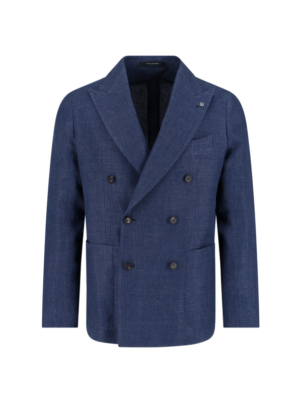 Tagliatore 56% Linen blazer in blue