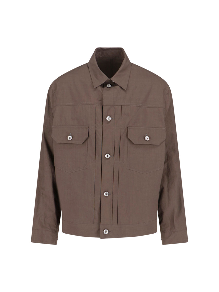 Sacai 100% Cotton jacket in beige
