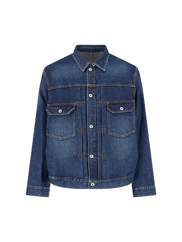 Sacai 100% Cotton jacket in blue