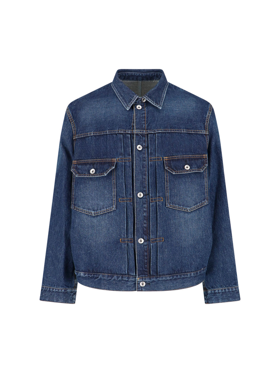 Sacai 100% Cotton jacket in blue
