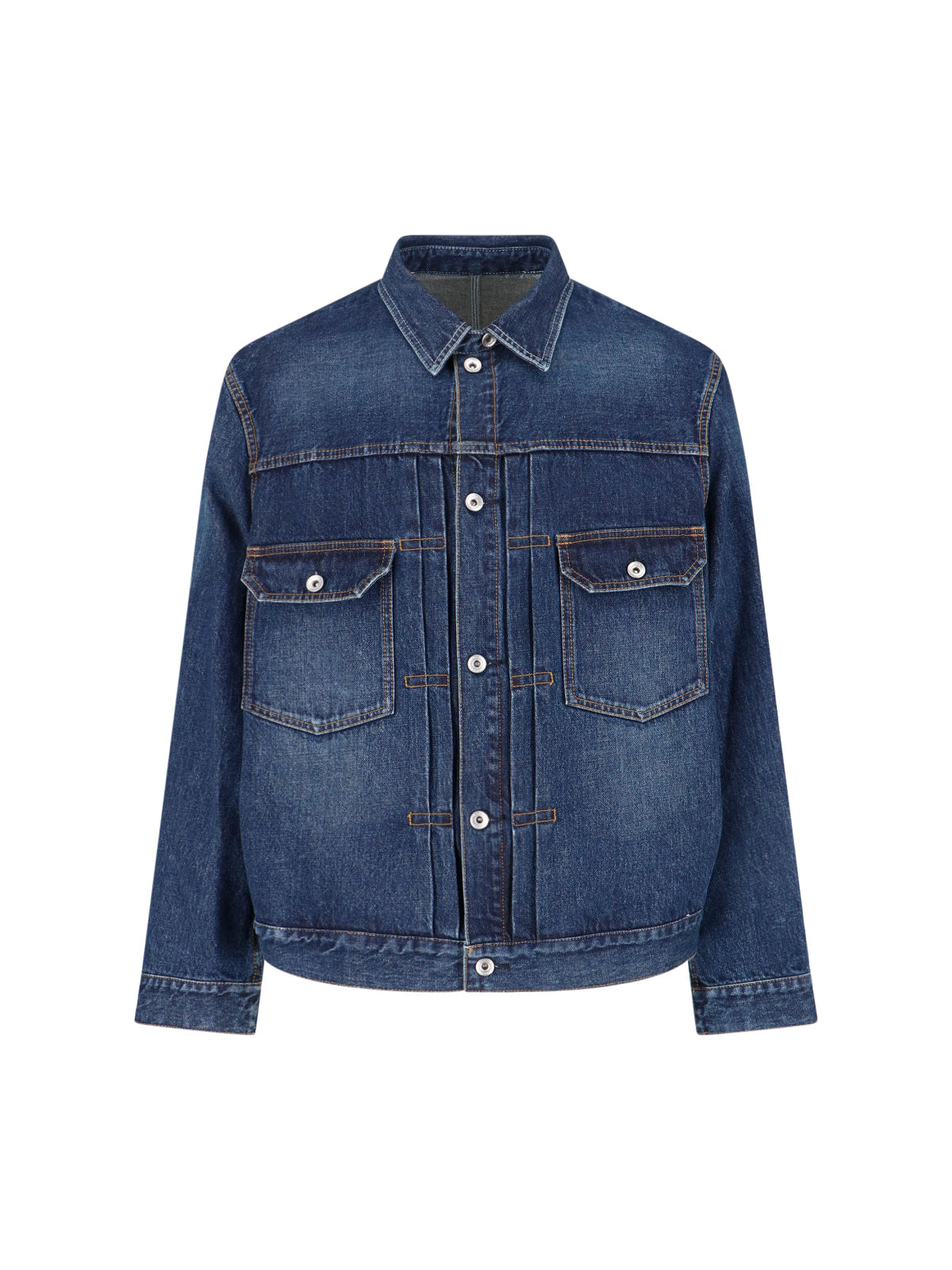 Sacai Jackets Blue Cotton