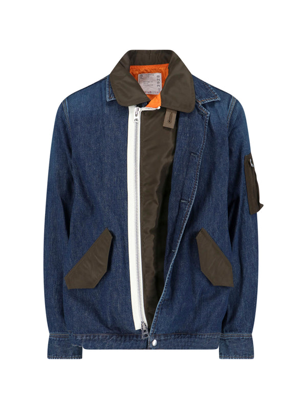 Sacai 100% Cotton jacket in blue