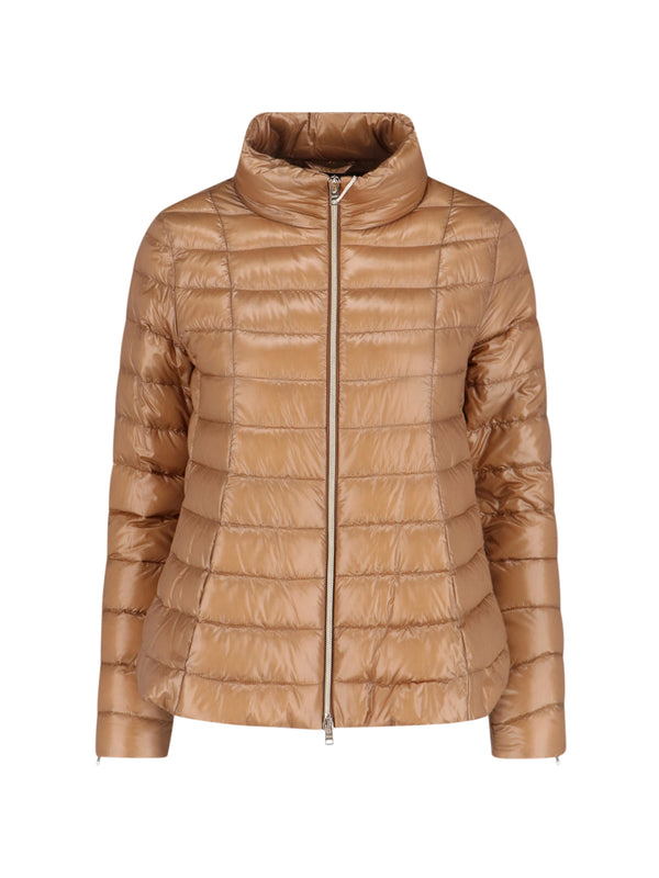 Herno 100% Polyamide down jacket in camel