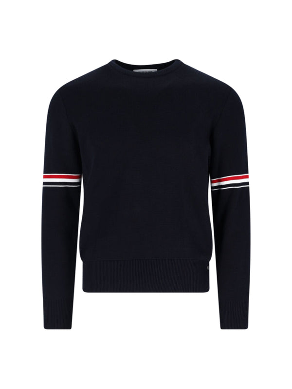 Thom Browne 100% Cotton sweater in navy