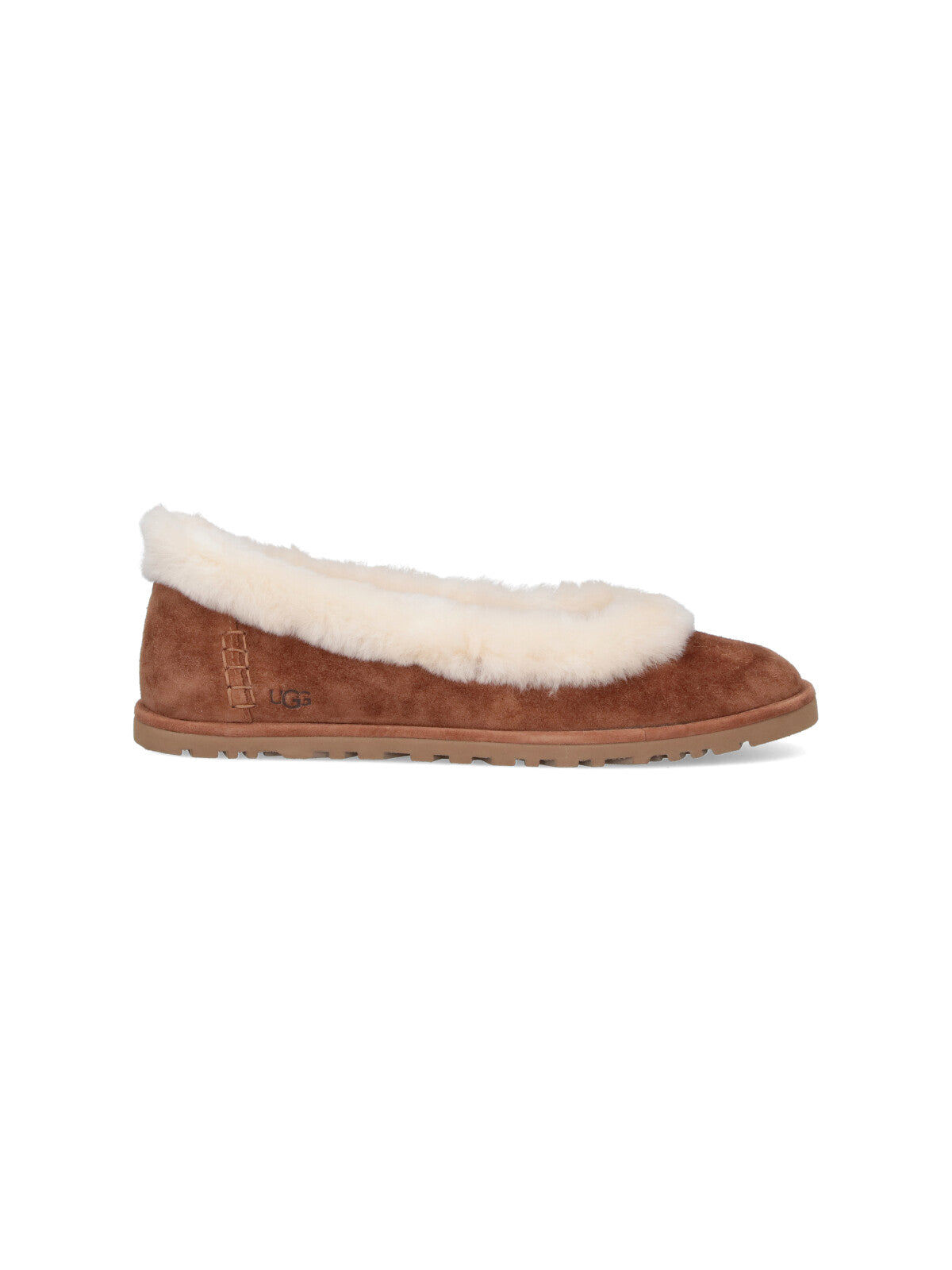 Ugg Flat Shoes Brown Upper: Leather