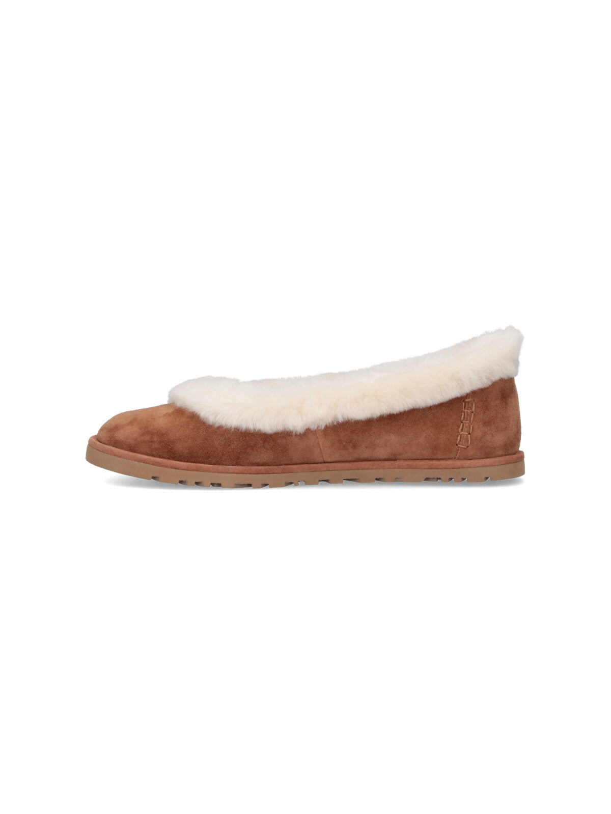 Ugg Flat Shoes Brown Upper: Leather