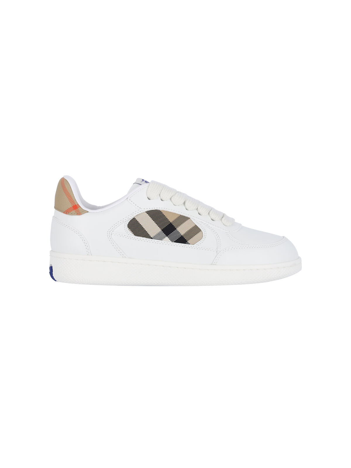 Burberry Sneakers White Calf Grain Leather