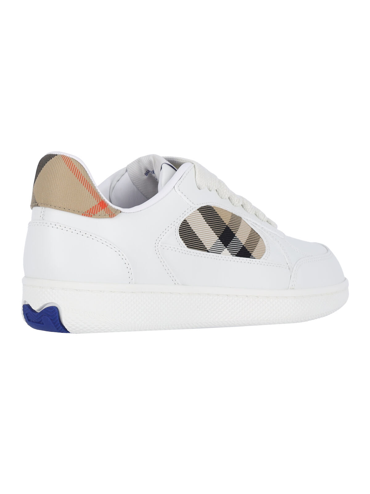 Burberry Sneakers White Calf Grain Leather