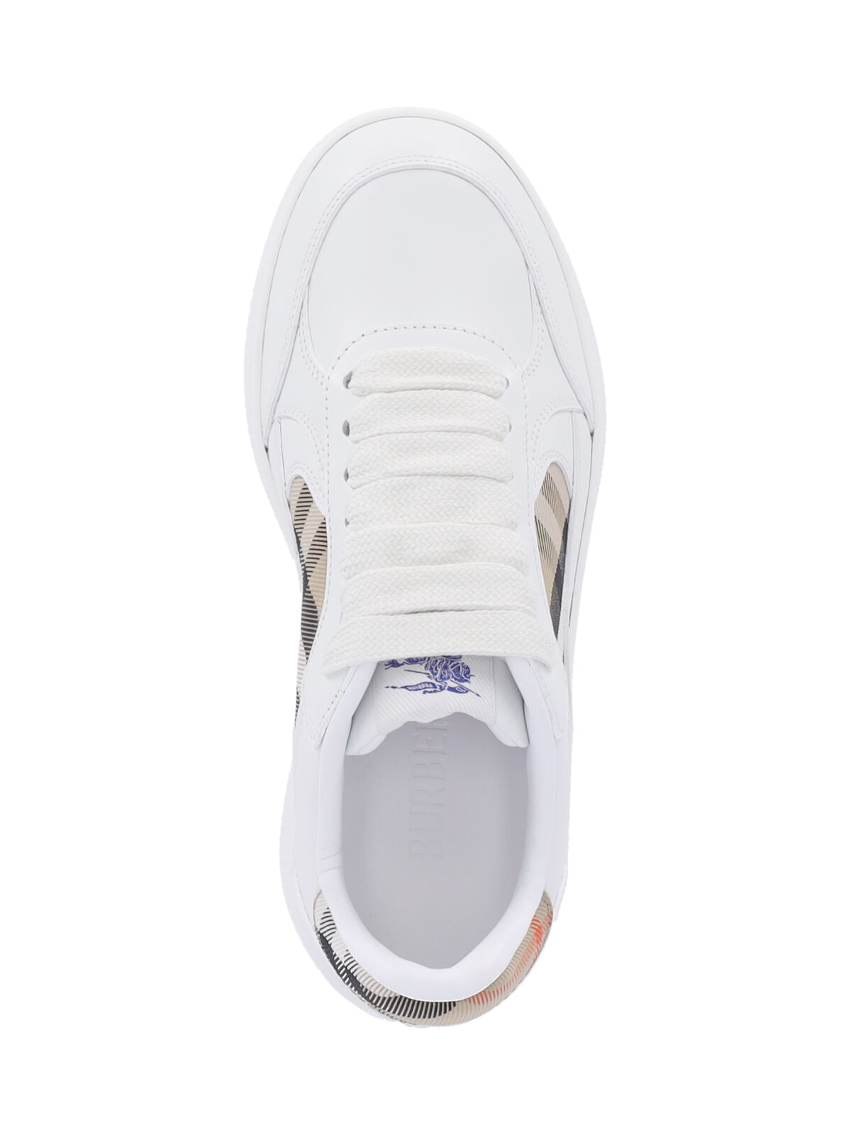 Burberry Sneakers White Calf Grain Leather