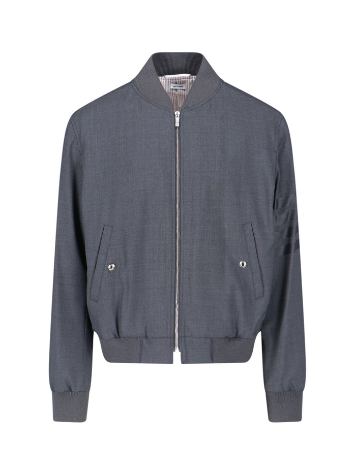 Thom Browne Jackets Grey Wool