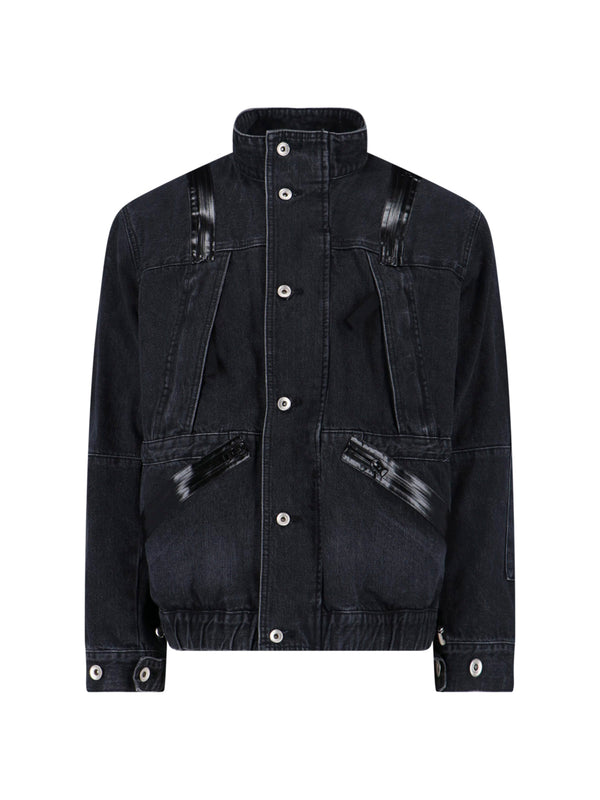 Sacai 100% Cotton jacket in black