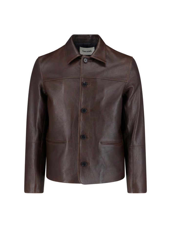 TONYWACK Jackets Brown Lamb Leather