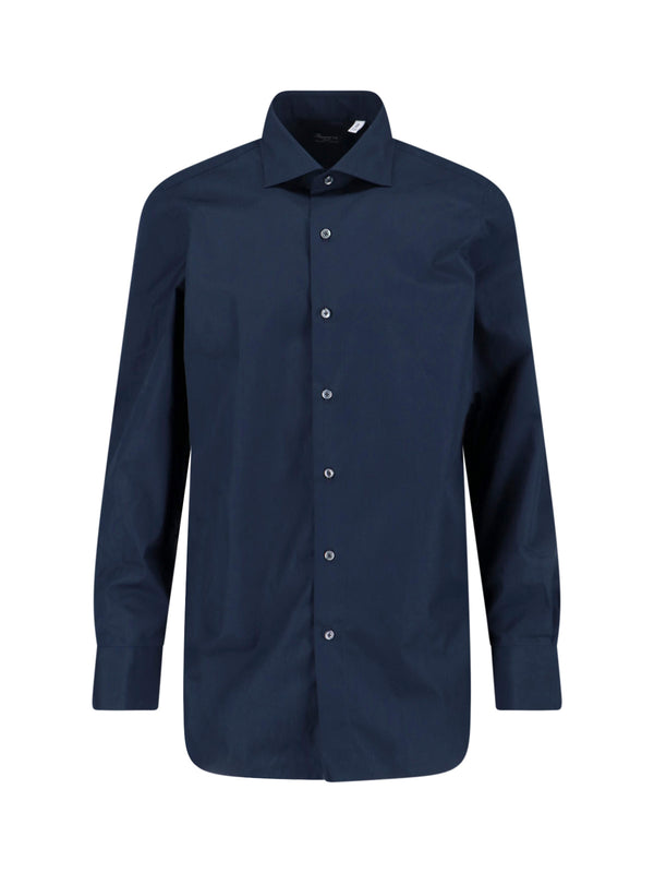 Finamore Milano 100% Cotton shirt in navy