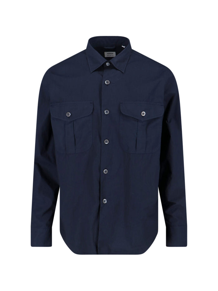 Aspesi Shirts Blue Cotton