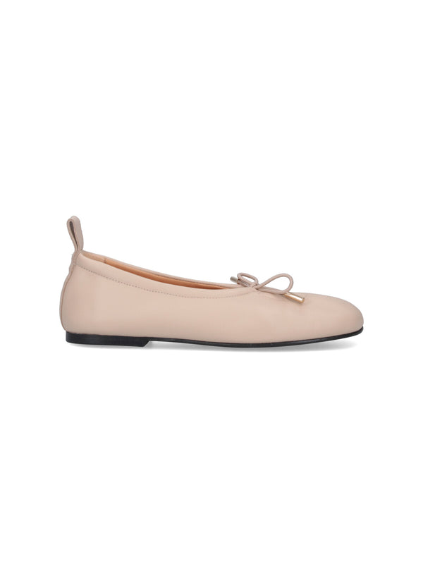 Alohas 100% leather ballet flat in beige