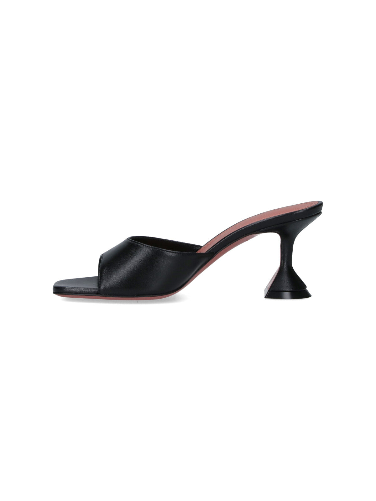 Amina Muaddi With Heel Black Upper: Lamb Leather