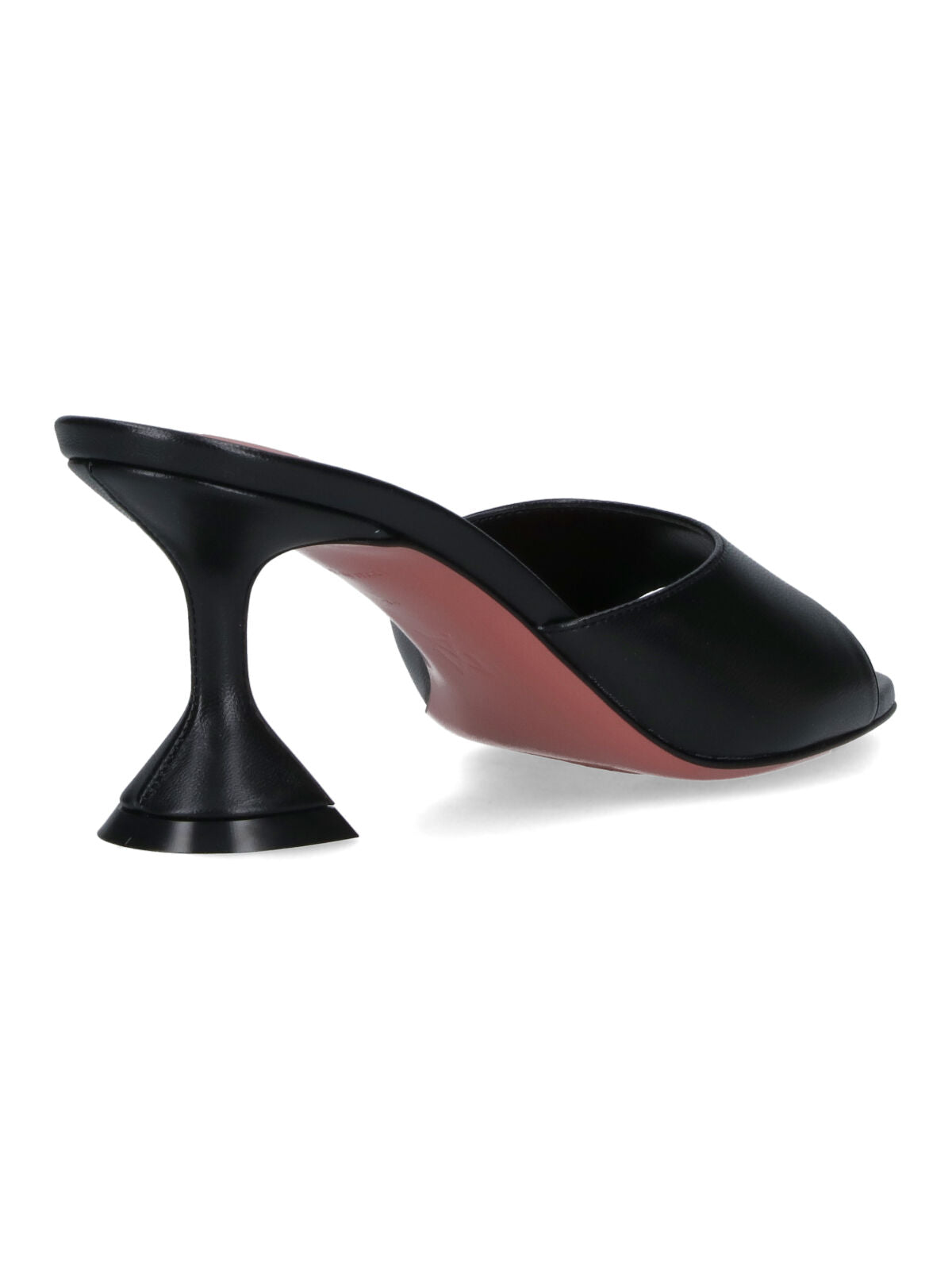 Amina Muaddi With Heel Black Upper: Lamb Leather