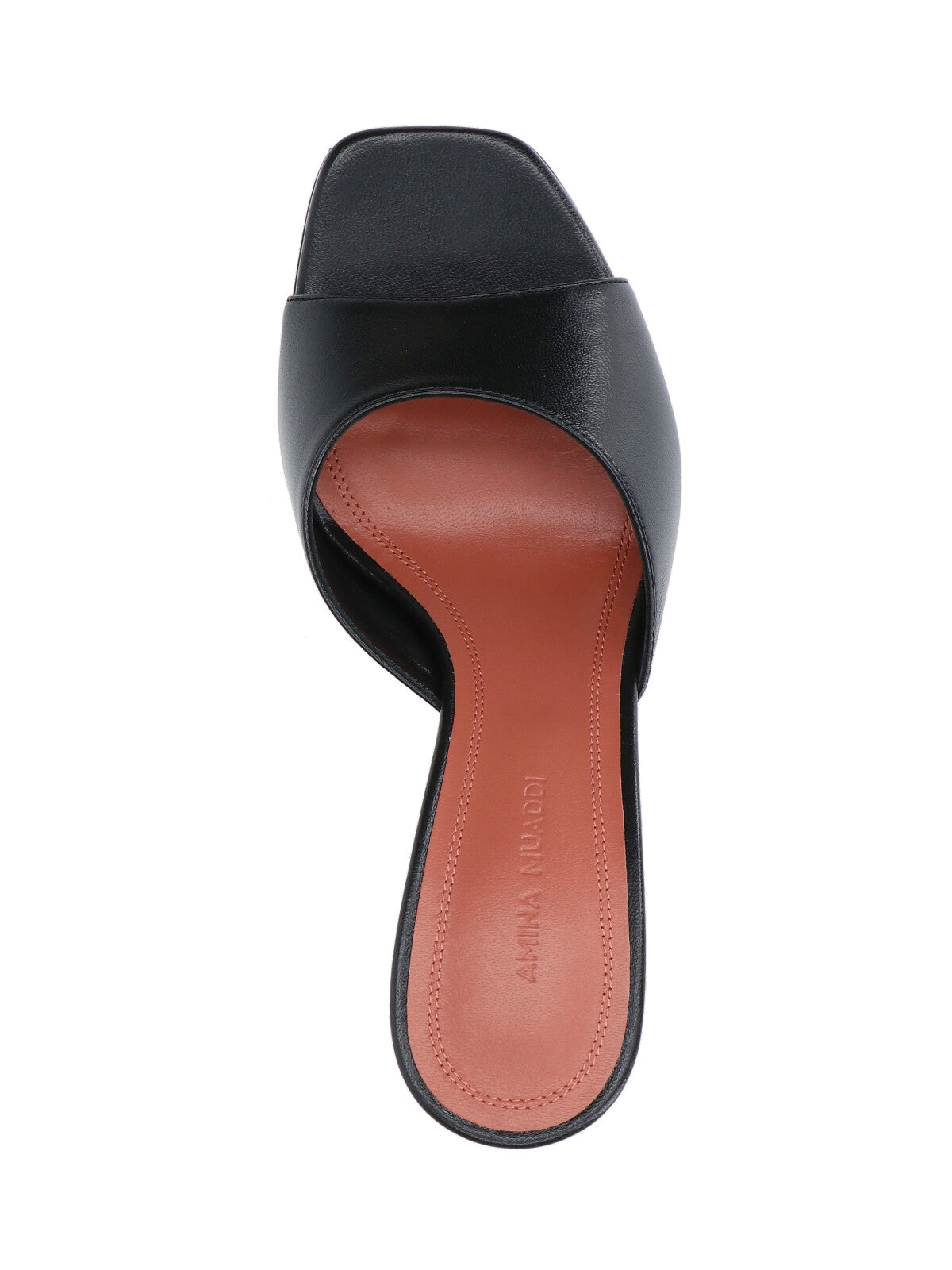Amina Muaddi With Heel Black Upper: Lamb Leather