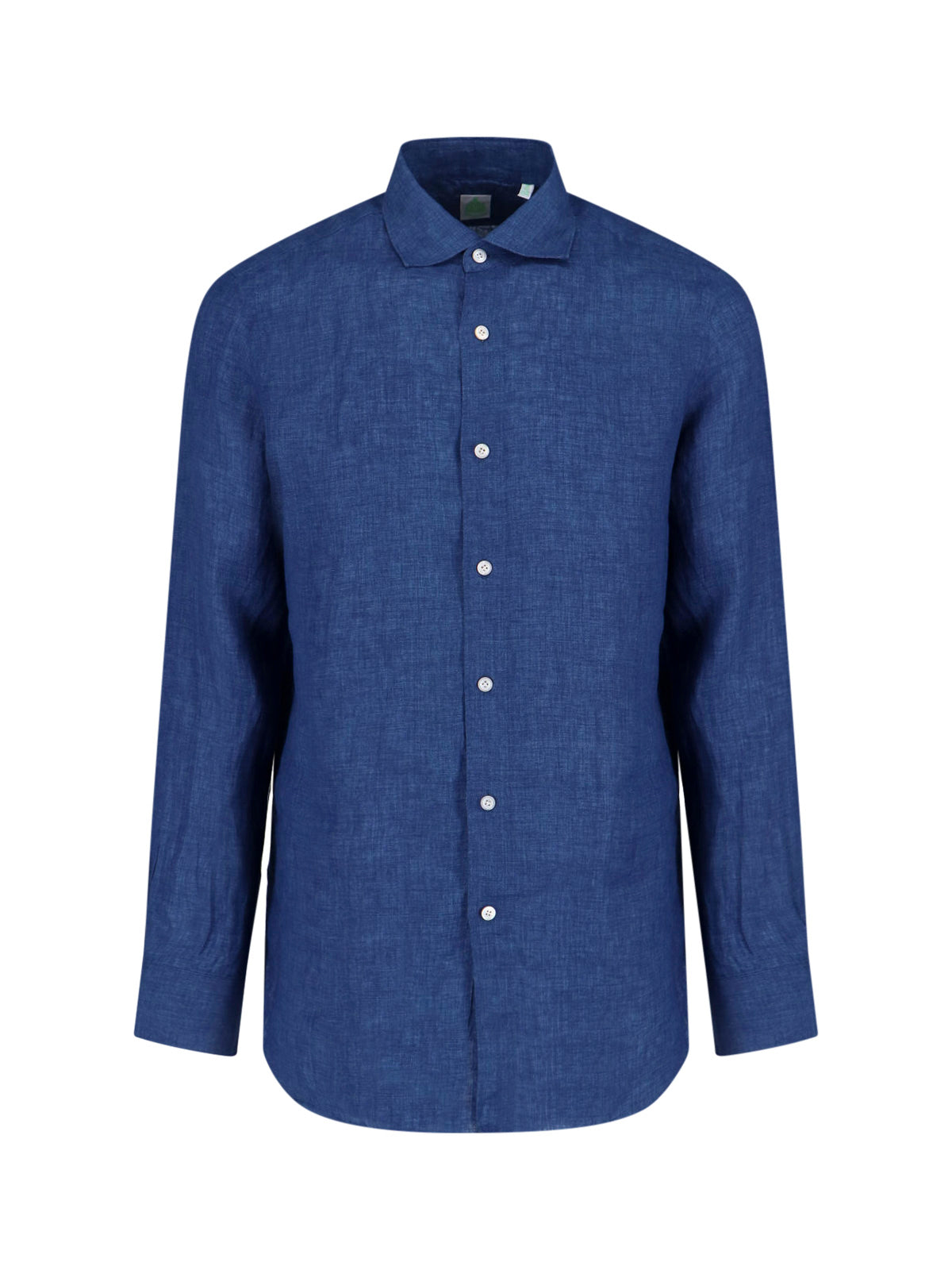 Finamore Shirts Blue Linen