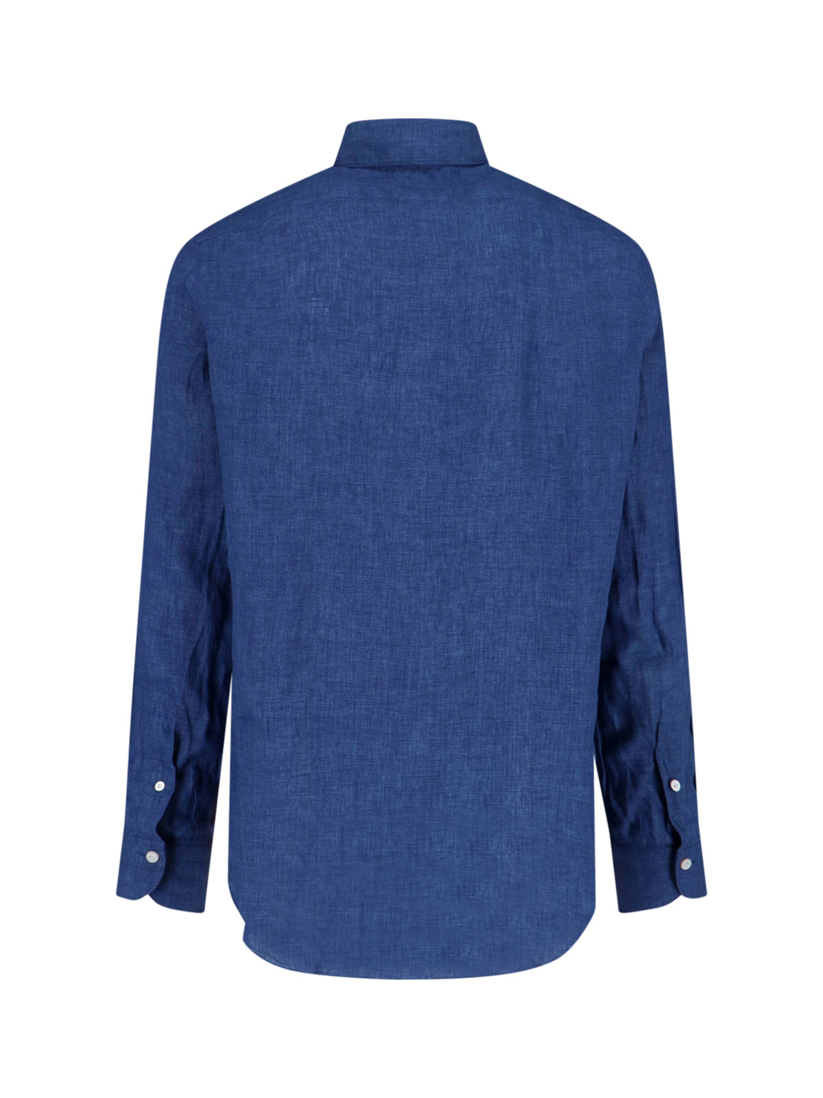 Finamore Shirts Blue Linen
