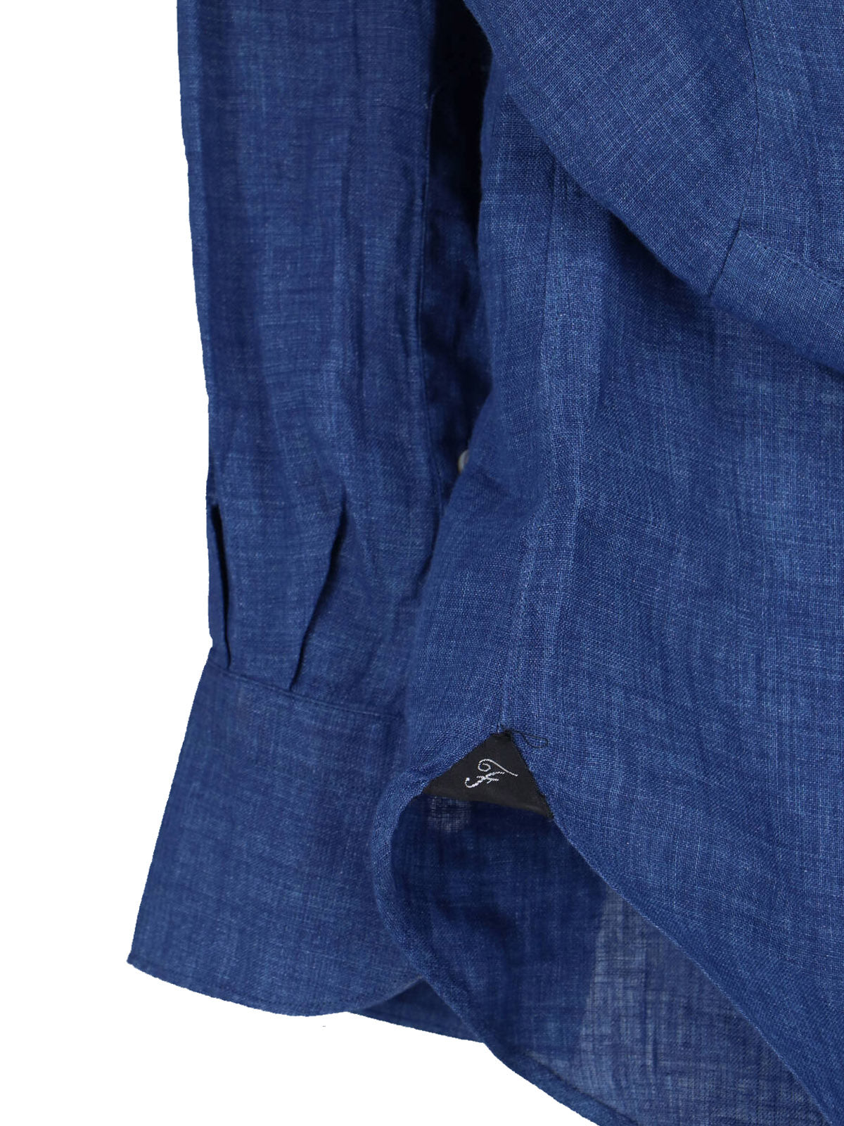 Finamore Shirts Blue Linen