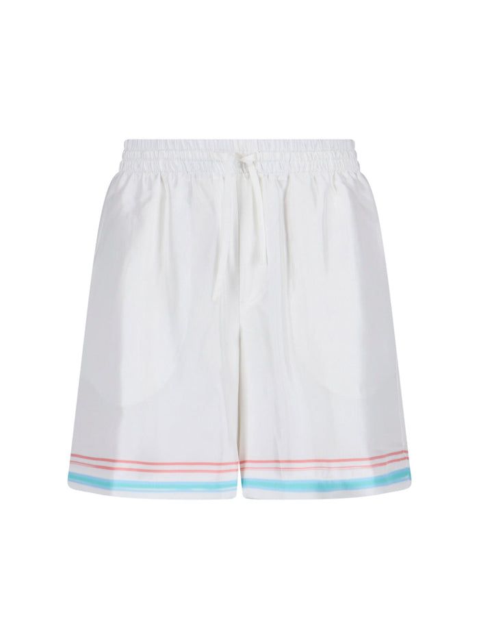 Casablanca Trousers White Silk