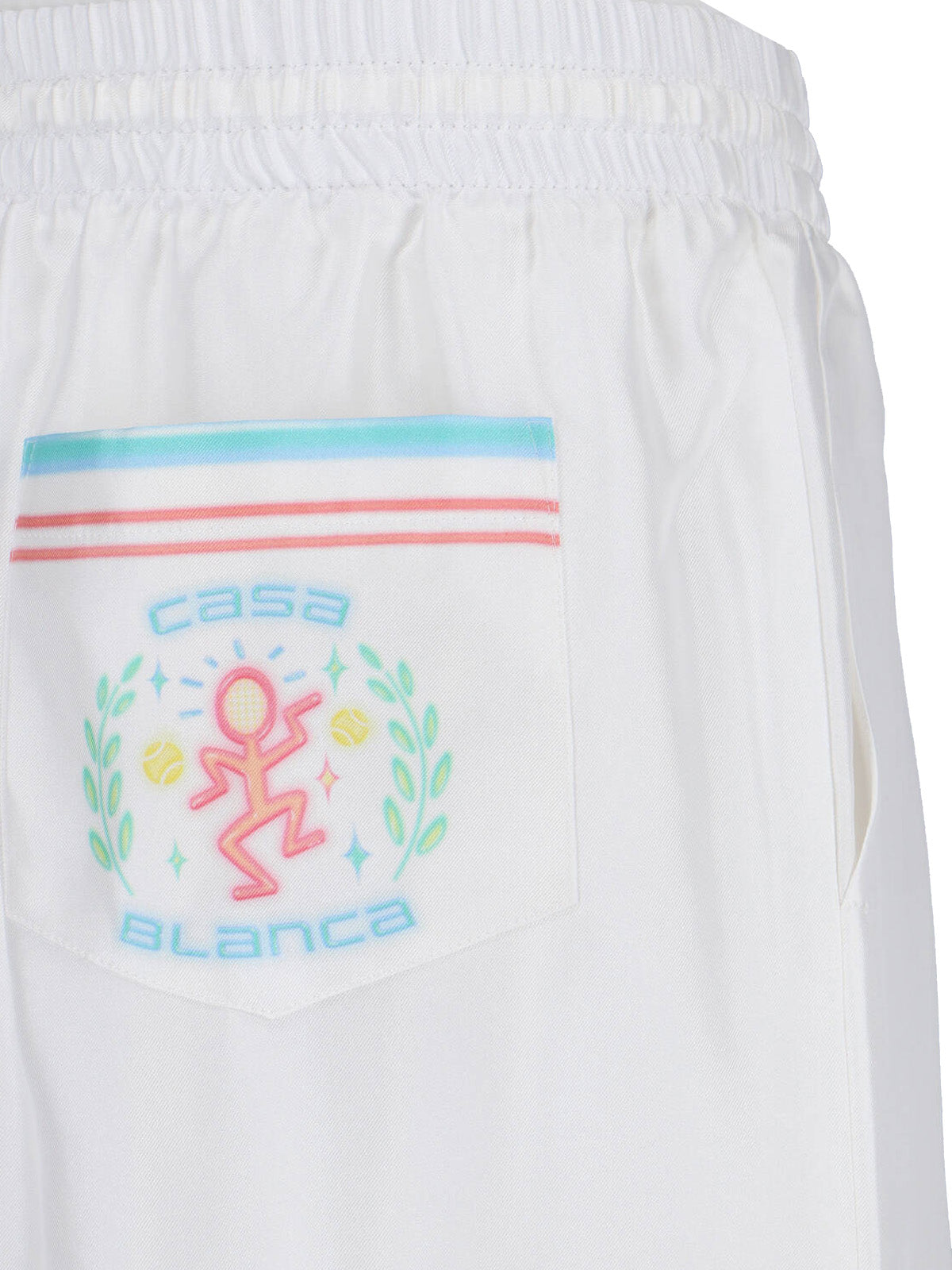 Casablanca Trousers White Silk