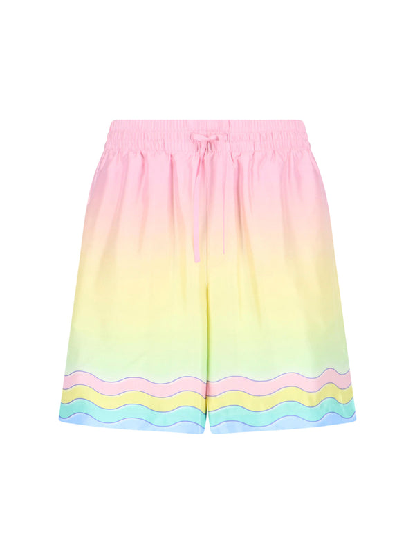 Casablanca 100% silk shorts in pink