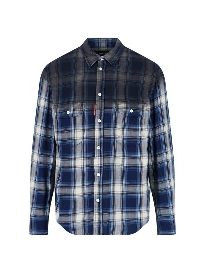 Dsquared2 Shirts Blue Cotton