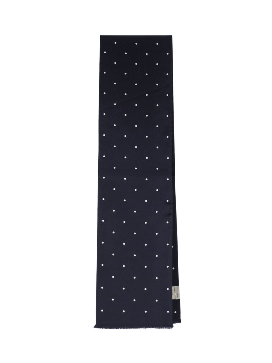 Destin 100% silk scarf in navy