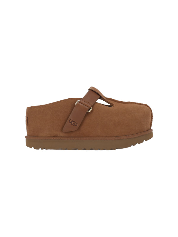 UGG Upper: 100% Leather slipper in brown