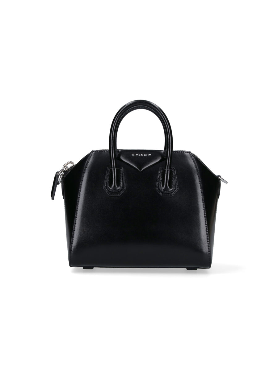 Givenchy 100% calf leather top handle bag in black