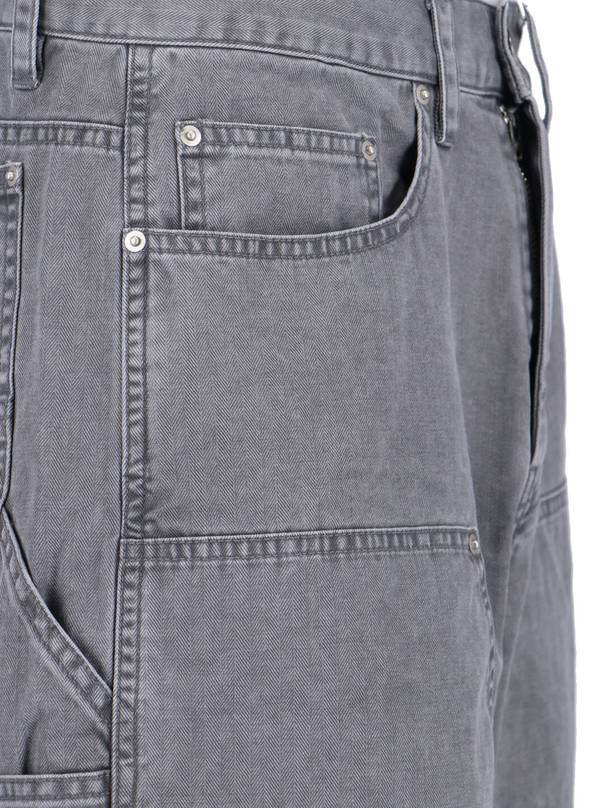 TONYWACK Trousers Grey Cotton